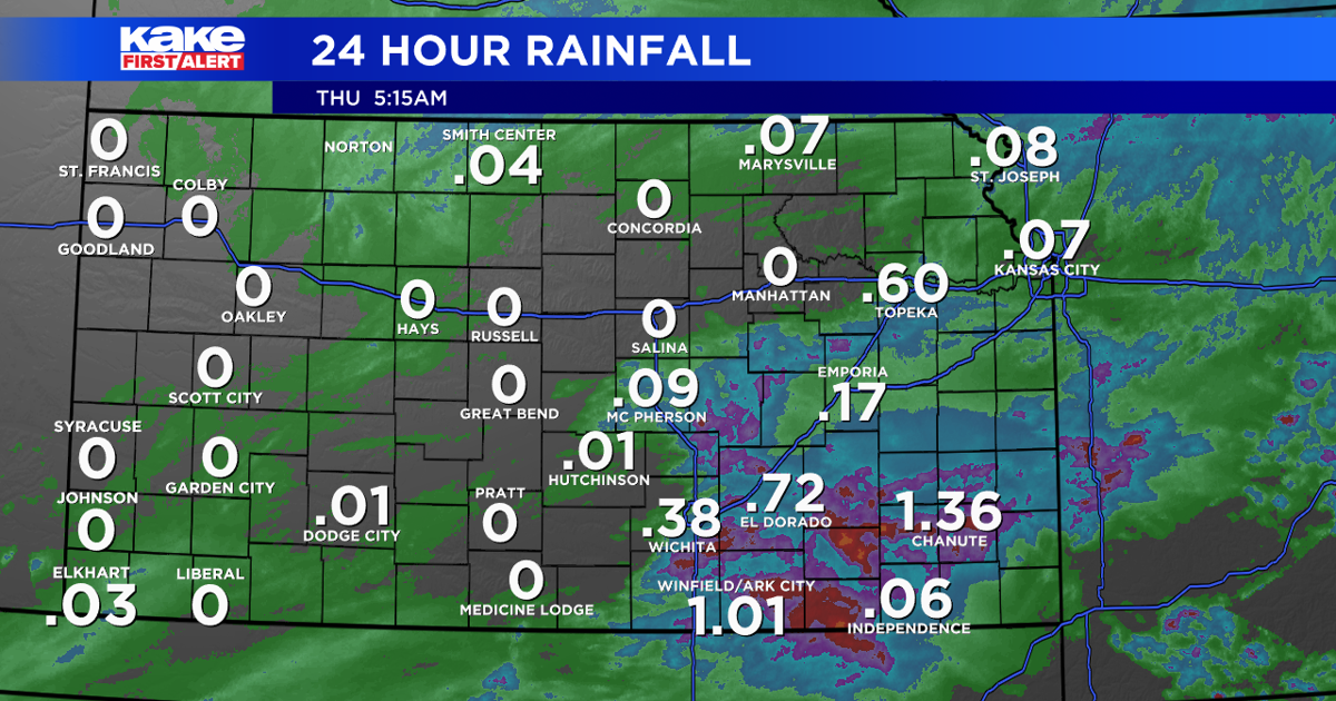 KAKEland rainfall totals | Trusted News Source for Wichita & Kansas