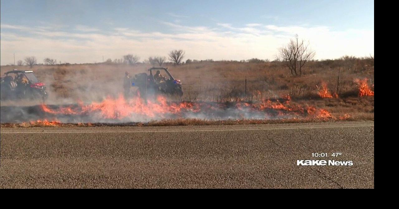 Fire crews in Hutchinson burn grass to prepare for wildfire season