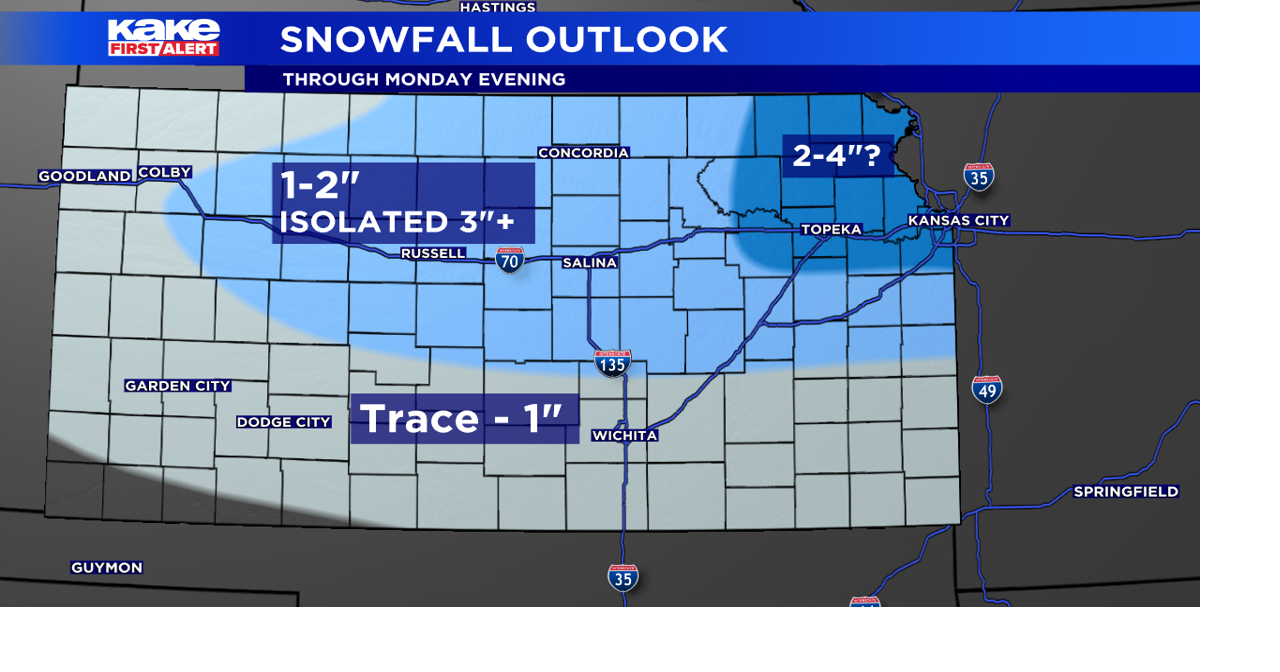 December welcomes the first snow of the season for much of KAKEland ...
