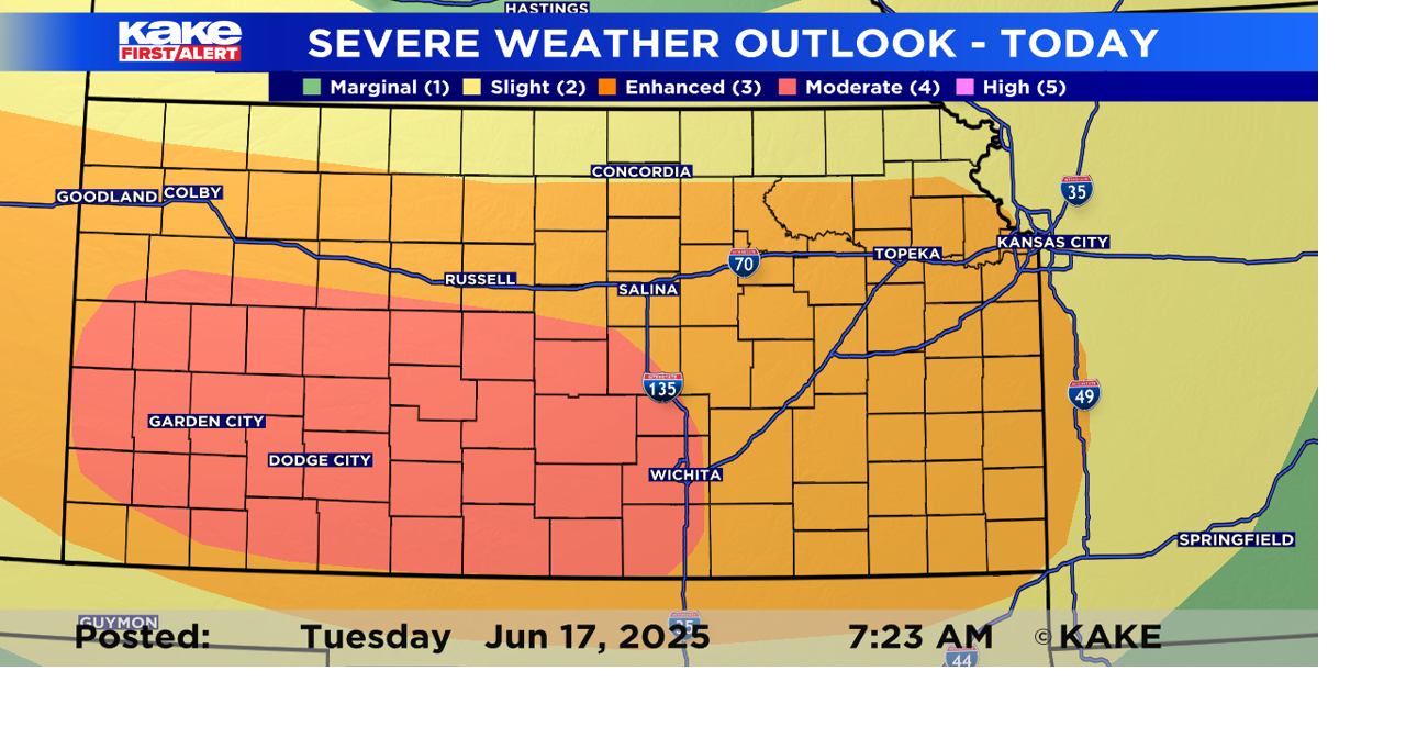 Severe storms possible across KAKEland on Tuesday | Trusted News Source ...