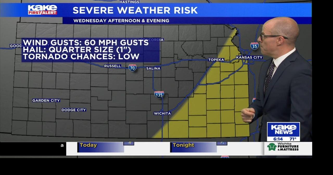 Tuesday/Wednesday Severe Weather Chances | Video | kake.com