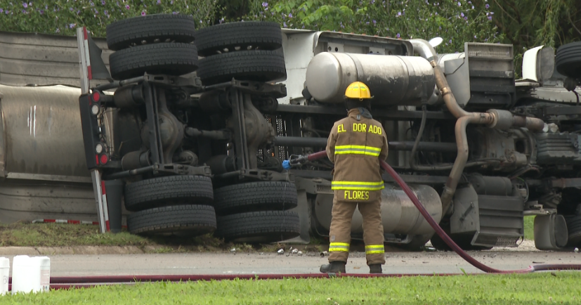 Over 5,000 gallons of spilled ethanol recovered after tanker overturns in El Dorado