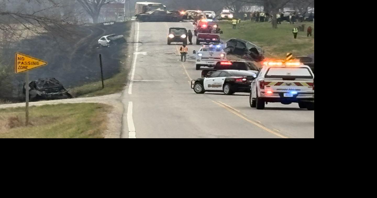 Multiple people hurt in 12-vehicle crash involving school bus on Kansas ...