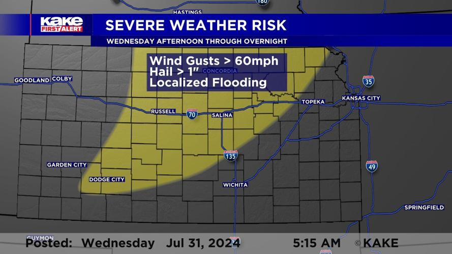 Late day storms could produce high wind gusts and large hail | Trusted ...