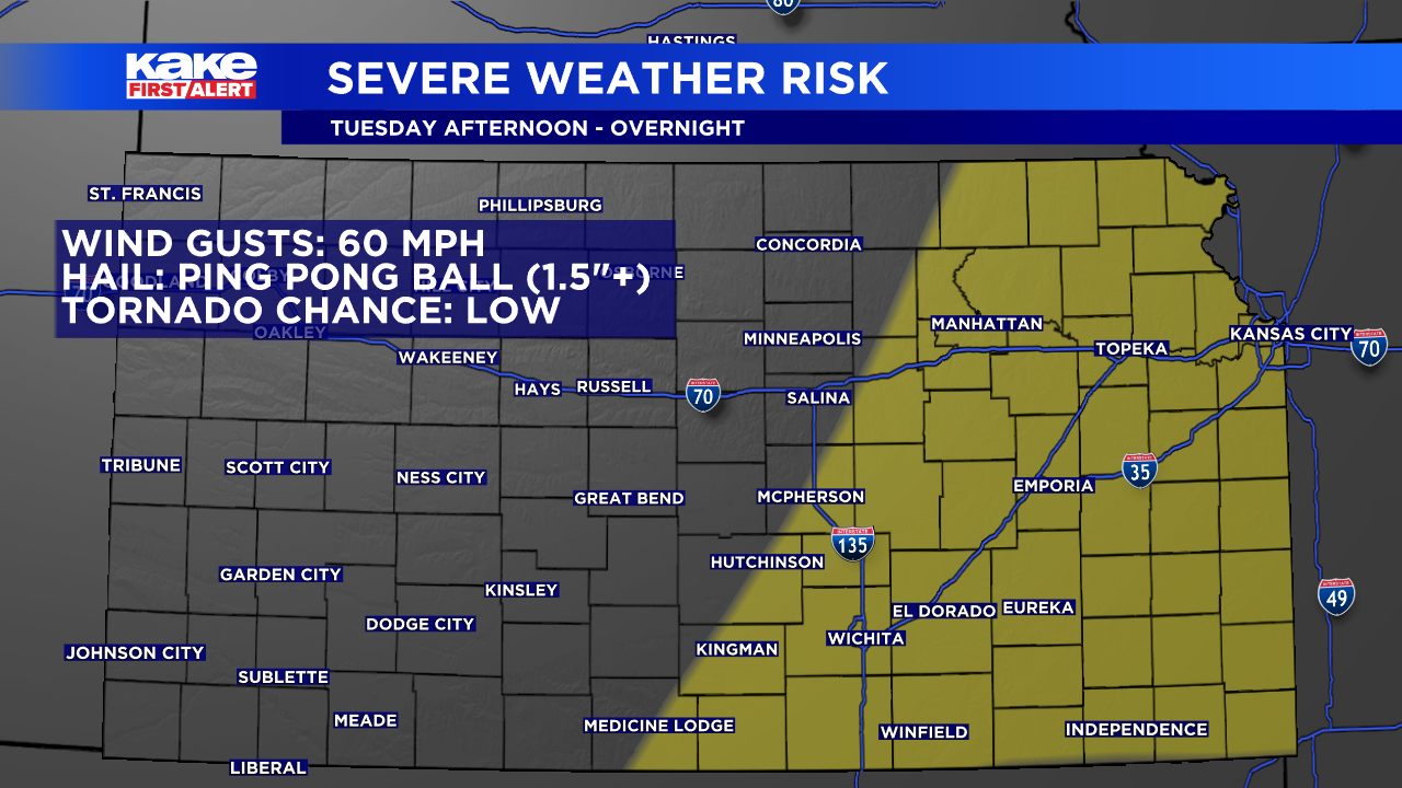 Late day storms could produce large hail, high wind and isolated ...