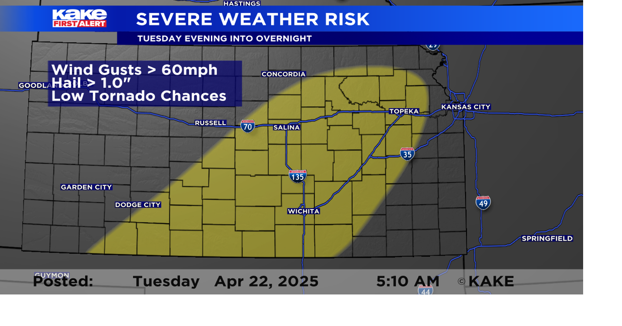 Storms on Tuesday could create large hail and high wind gusts | Trusted ...