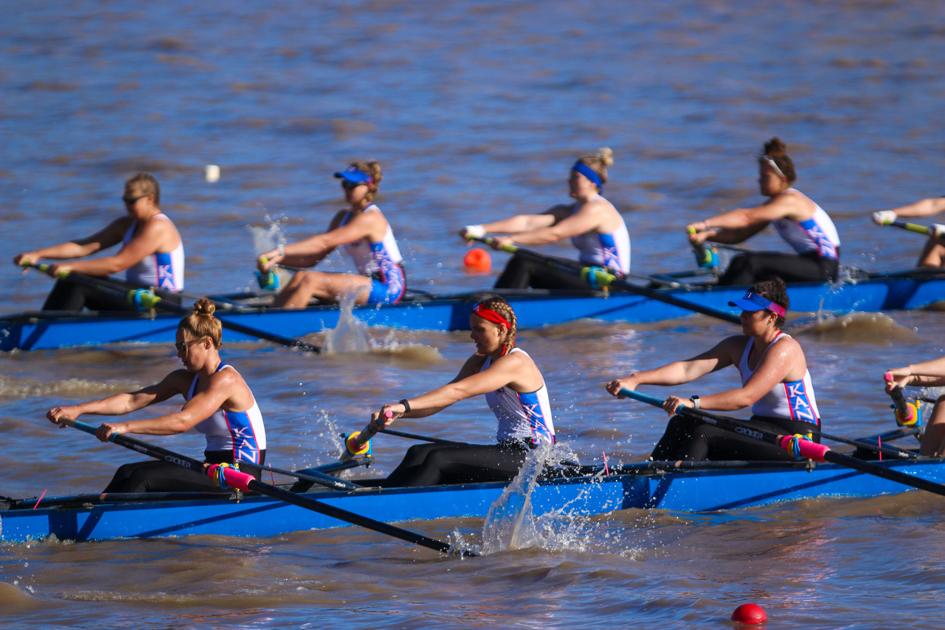 KU rowing battles strong headwinds to top podium at Jayhawk Jamboree