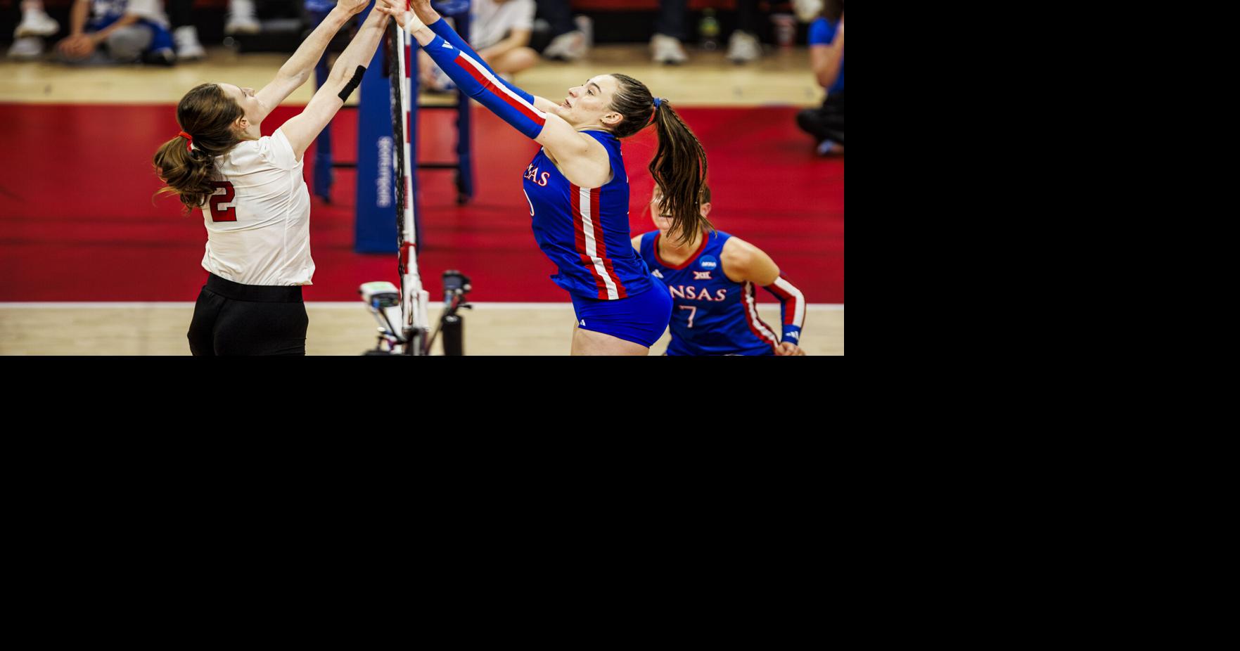Kansas volleyball outmatched at net against Nebraska in Sweet 16