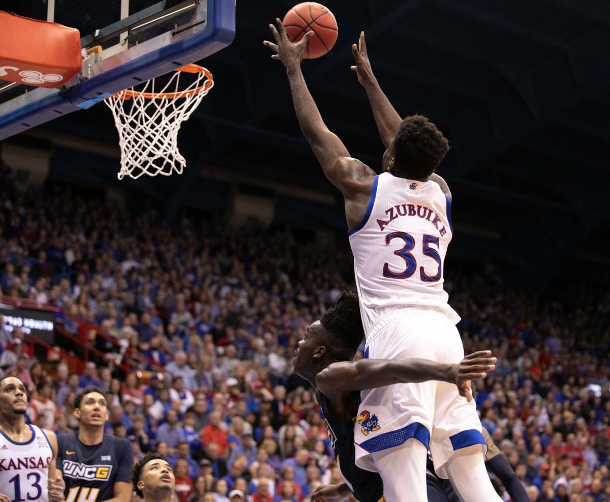 Azubuike And Dotson Tally Double Doubles Lead Ku Men S Basketball