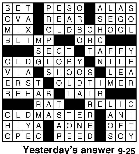 Puzzle answers 9-24-14 | Arts And Features | kansan.com