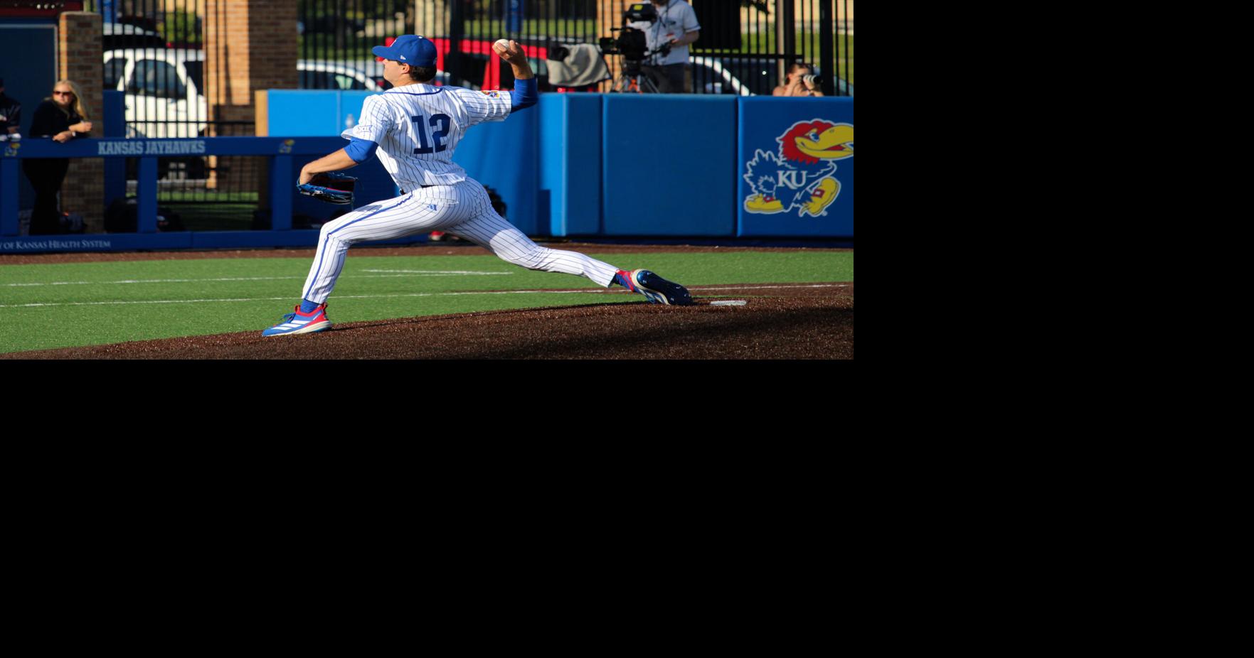 Voegele retires 15 again as Kansas beats Arizona in series opener