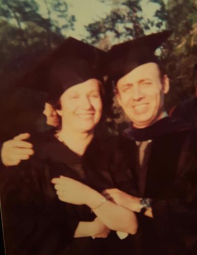Dr. Karatun and his wife graduating