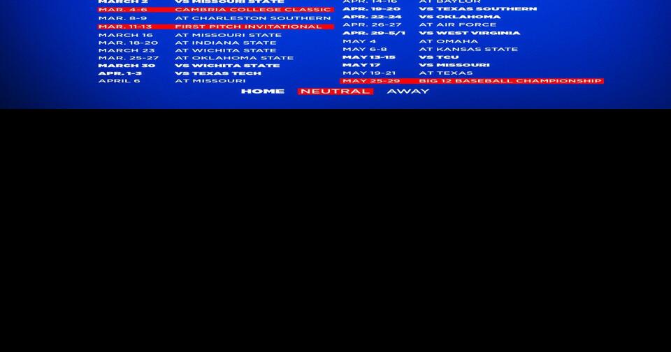 Kansas baseball releases 2022 season schedule Sports