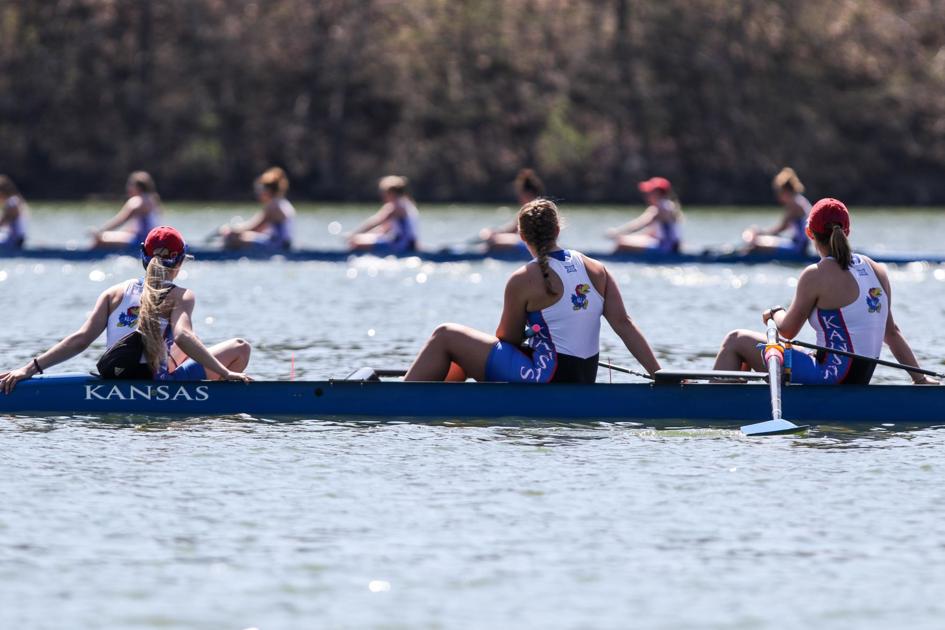 Second varsity boat leads way for KU rowing at first competition