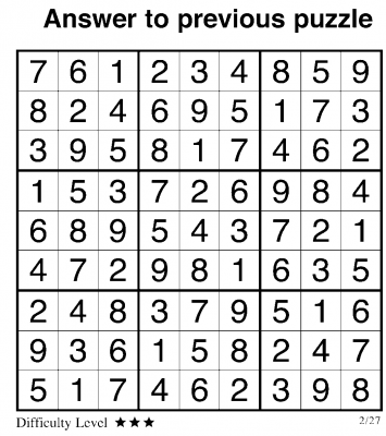 Puzzle answers for Feb. 27 | Features | kansan.com