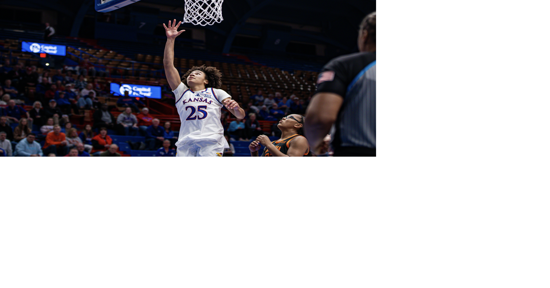 Kansas women’s basketball falls to Oklahoma State despite 30-point Davis outburst