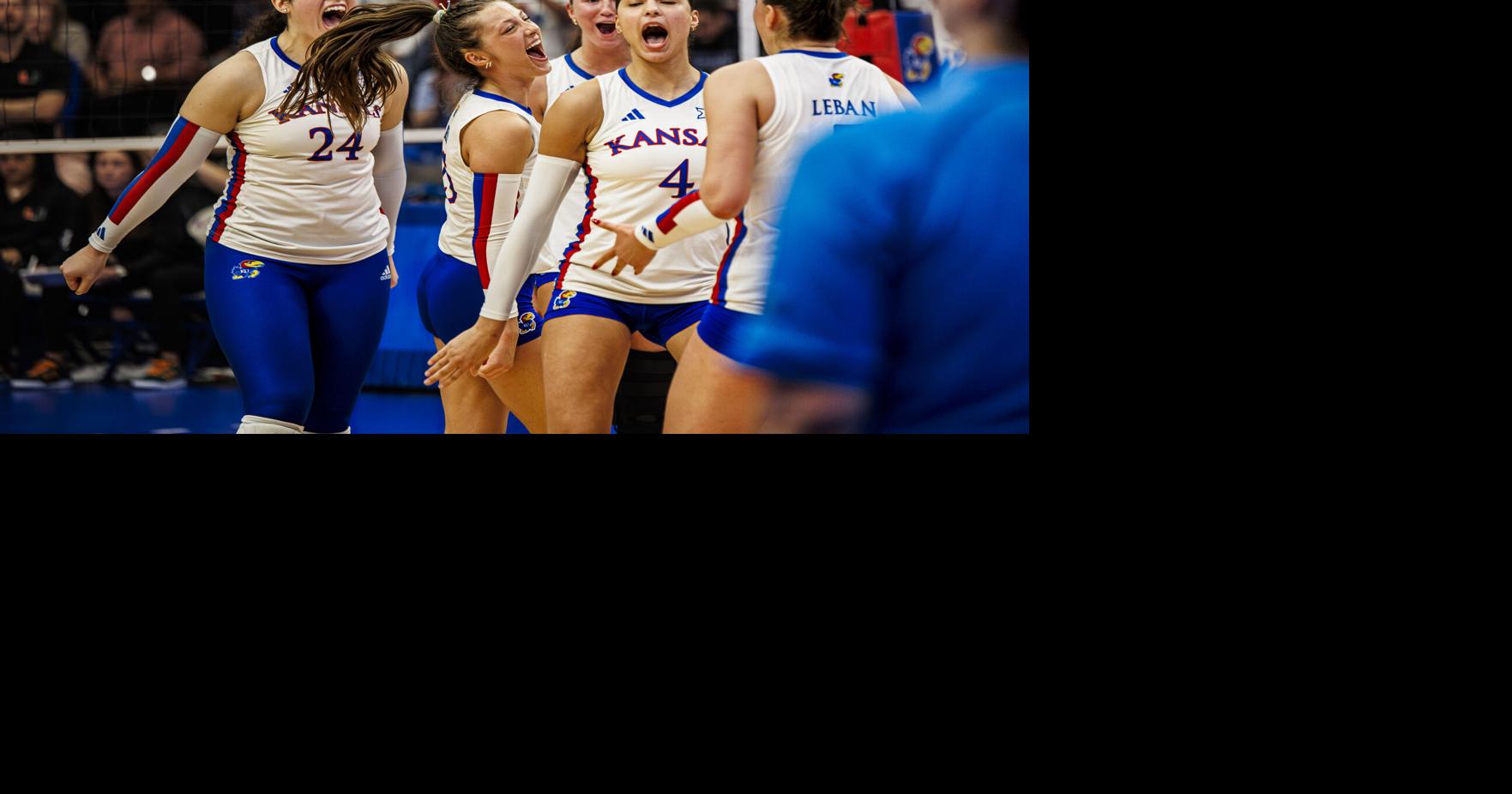 Kansas volleyball breaks through, advances to Sweet 16 with four-set win over Miami