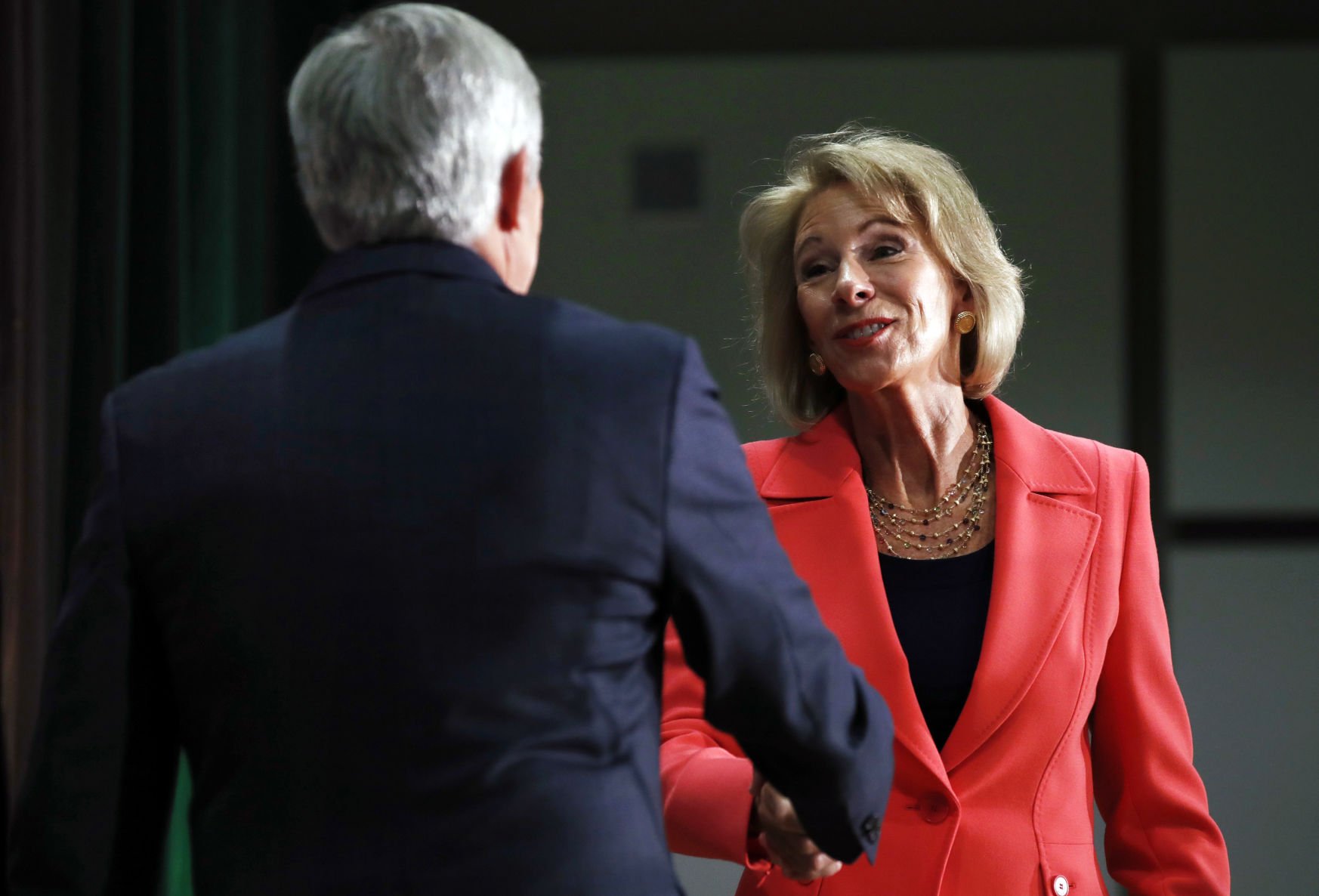 Education Secretary DeVos hopes schools 're-examine what they're doing' Education Secretary DeVos hopes schools 're-examine what they're doing'