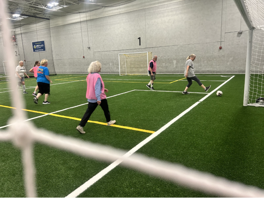 Lawrence seniors catch World Cup fever with weekly walking soccer game