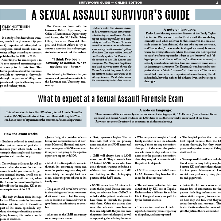 A Sexual Assault Survivor's Guide | News | kansan.com