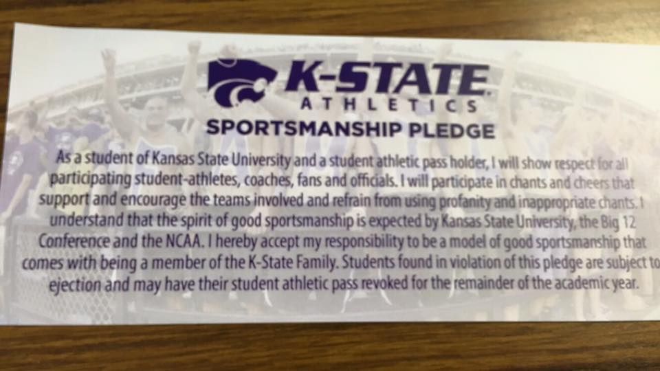KSU asking students to sign 'sportsmanship pledge' when picking up