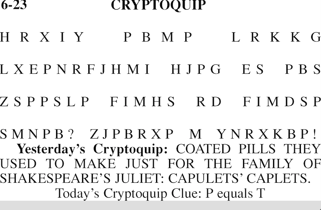 Cryptoquip Printable Customize and Print