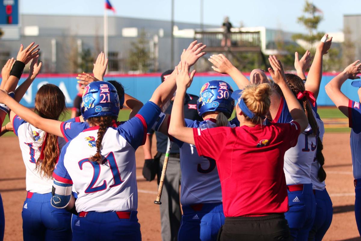 Despite late comeback kansas softball falls in extra innings to texas