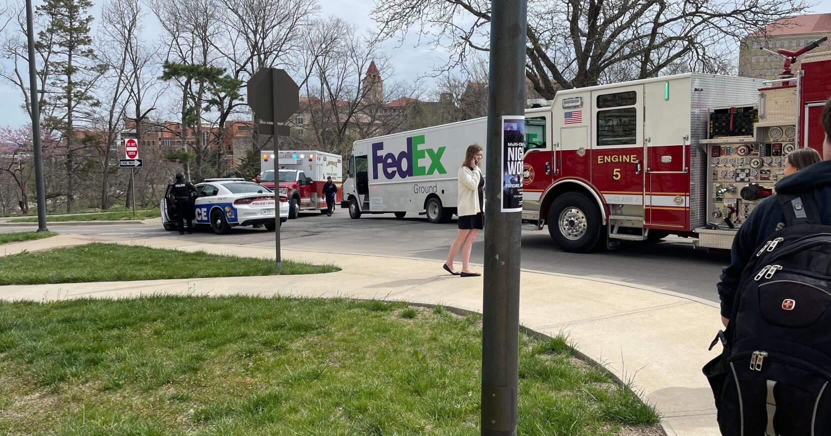 Pedestrian hit by FedEx truck next to Bailey Hall; taken to Stormont Vail for treatment - Vimarsana News