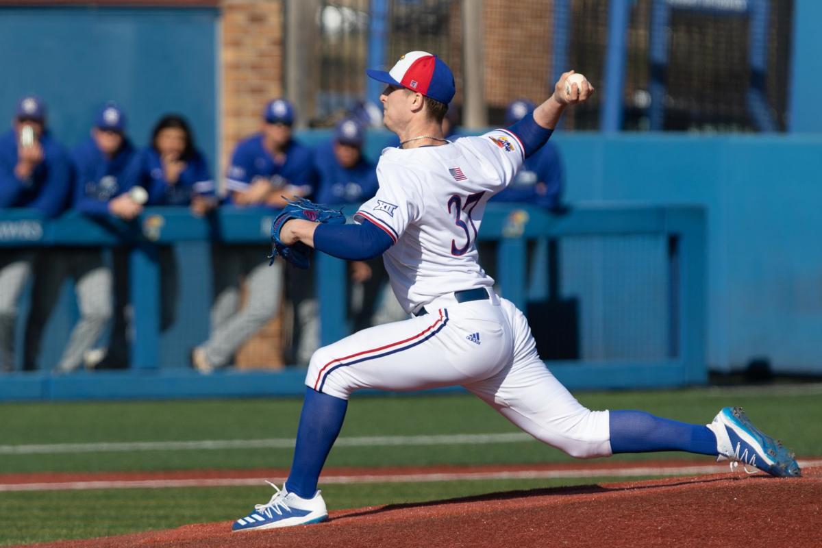 Ryan Cyr Provides His Best To Start The Ku Baseball 21 Season Sports Kansan Com