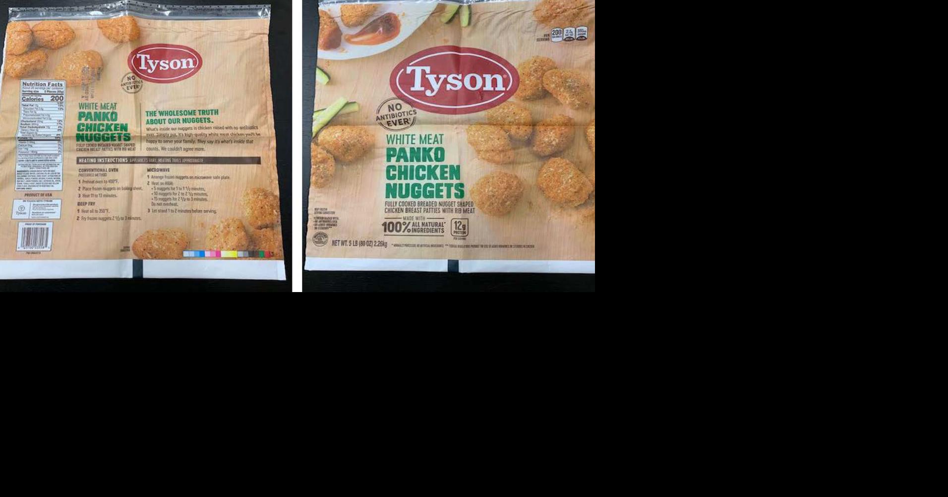 Tyson recalls panko chicken nuggets for possibly containing rubber