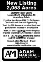 ADAM MARSHALL AUCTIONEERS,LLC - Ad from 2024-04-20