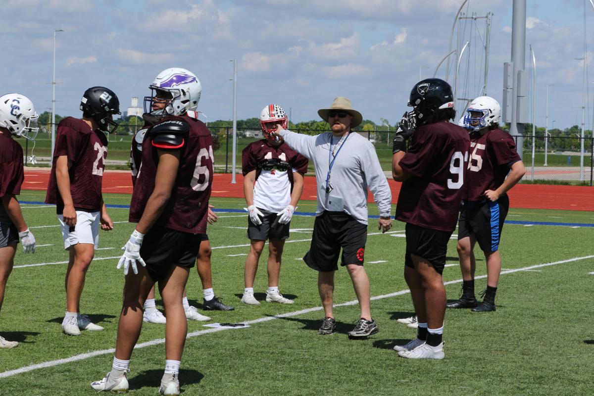 Shrine Bowl practice