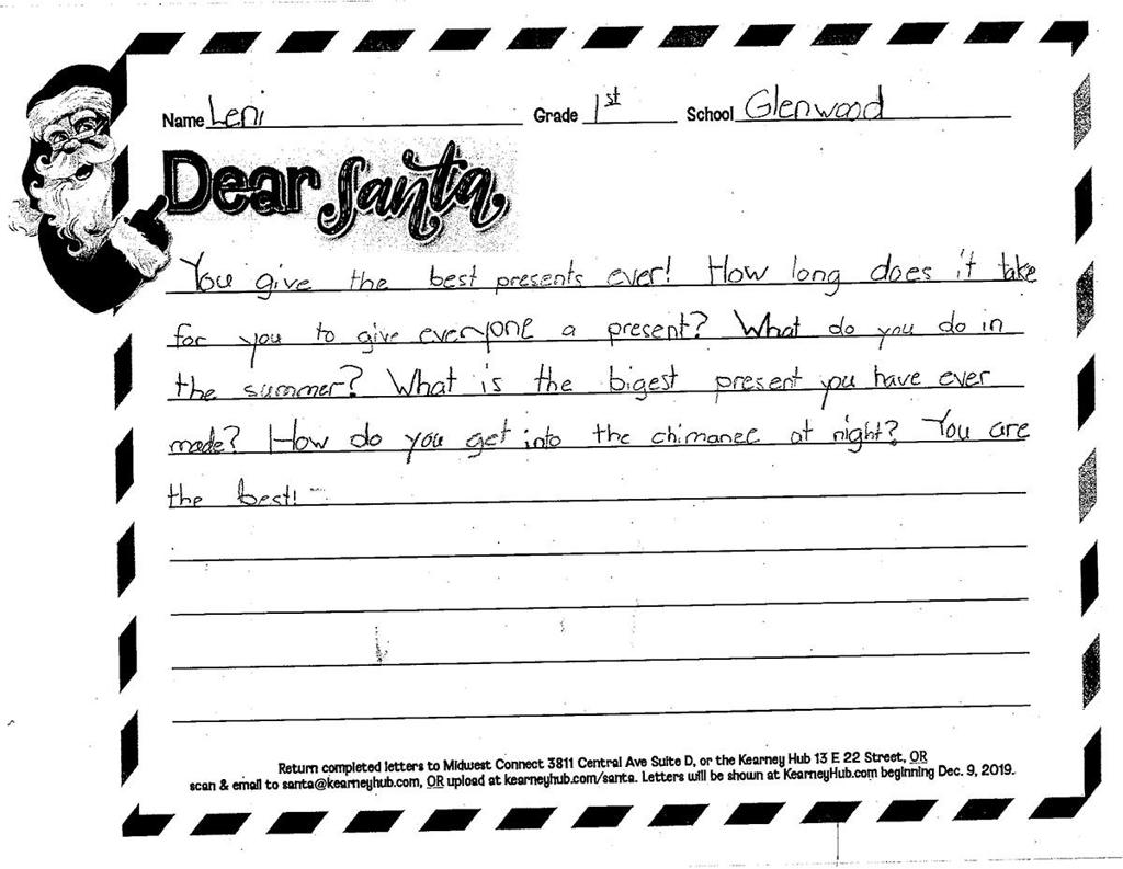 Letters To Santa Glenwood 1st Grade Mrs Reinertson Gallery Kearneyhub Com
