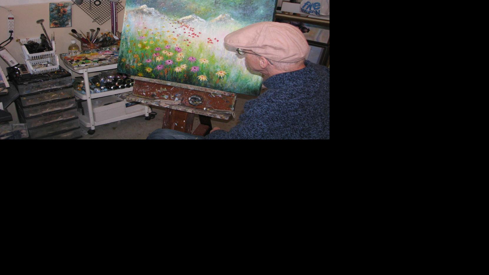 Art As An Outlet Montag Who Has Been A Quadriplegic For 40 Years Is Able To Paint Using A Special Cuff Lifestyles Kearneyhub Com