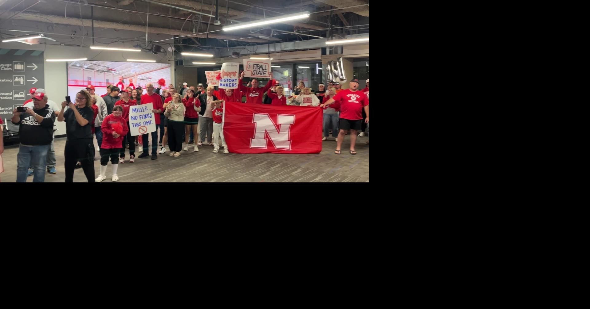 Nebraska softball welcomed back at Eppley Airfield after clinching Big Ten regular season championship