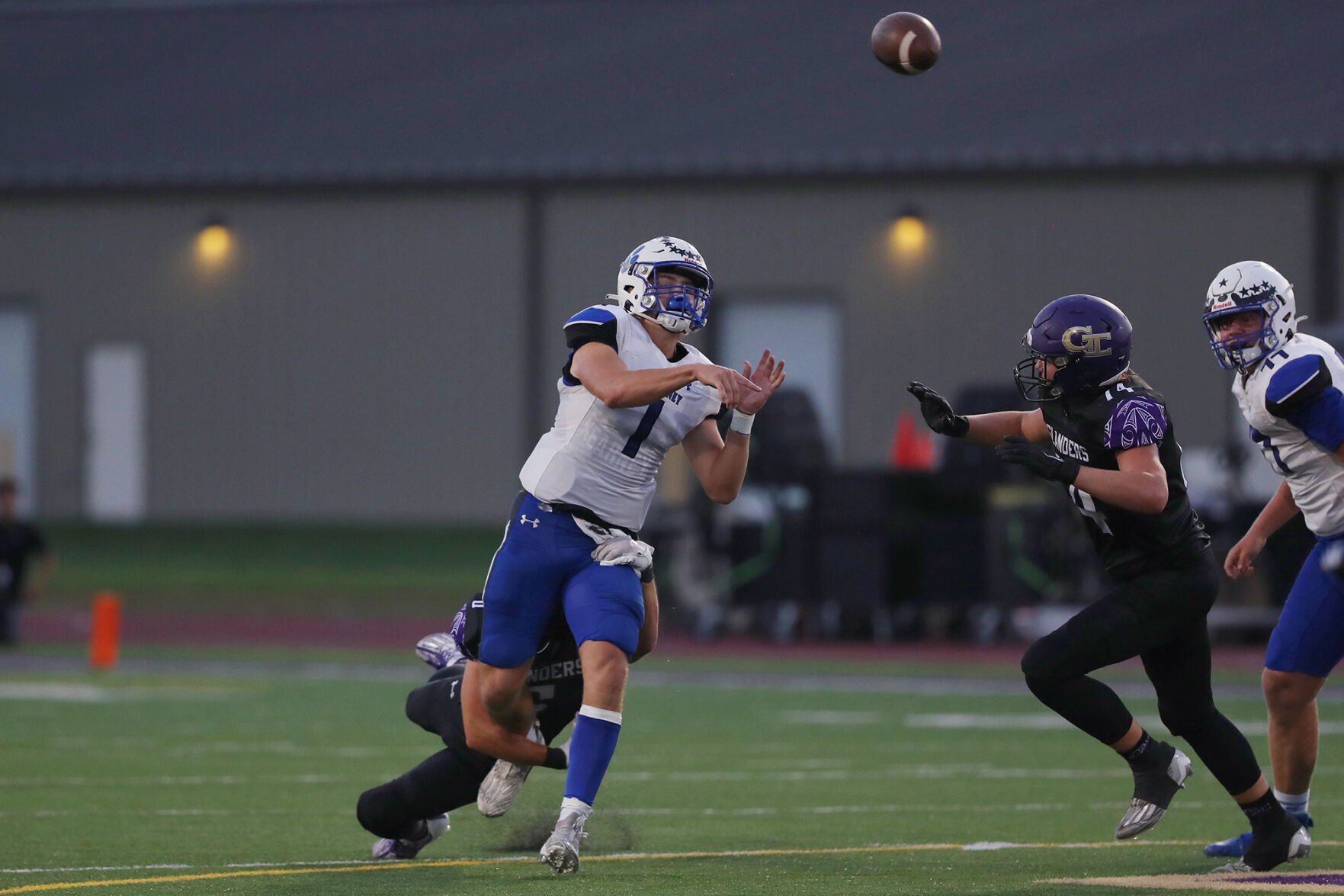 Kearney High football looks to bounce back after first loss, emphasizing pressure on the quarterback and road success
