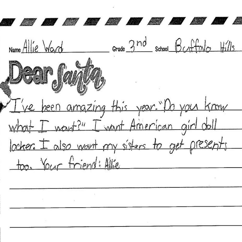 Letters To Santa Buffalo Hills 3rd Grade Mr Nannen Gallery Kearneyhub Com