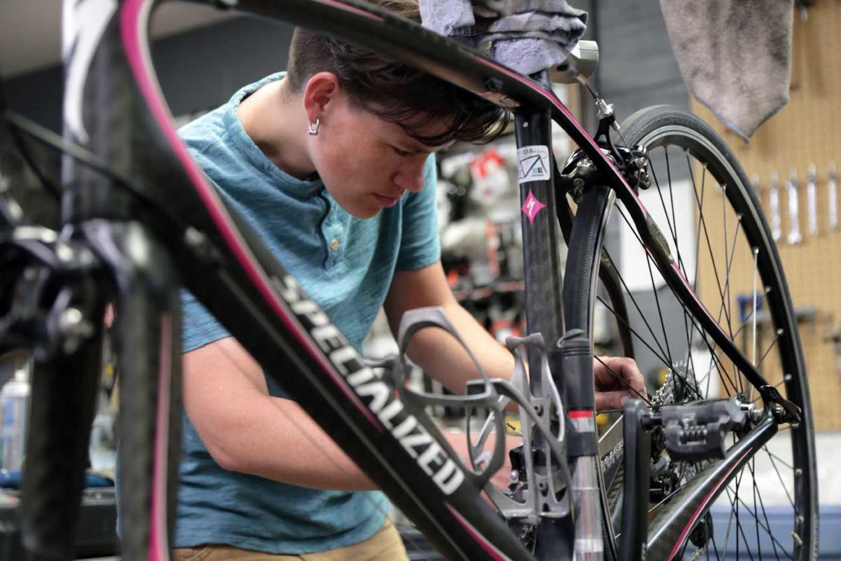 Helping you find the perfect ride: The Bike Shed staff is 