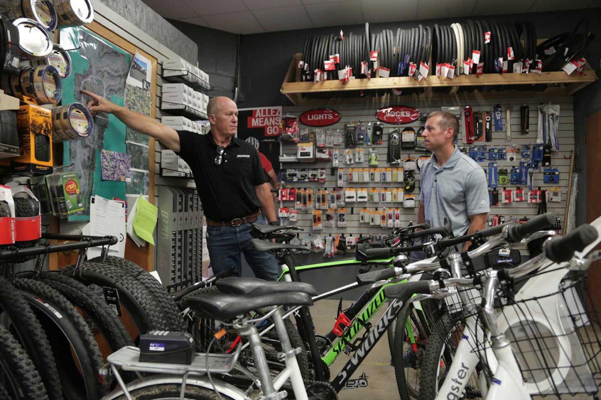 Helping you find the perfect ride: The Bike Shed staff is 