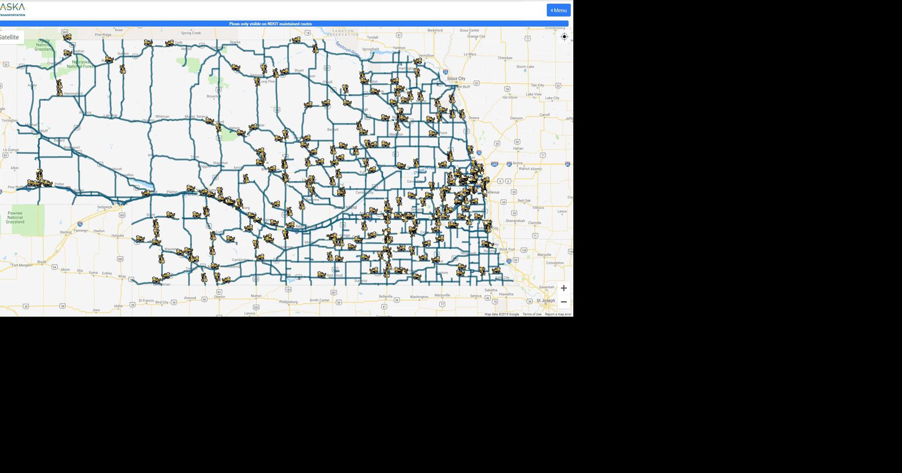 NDOT's new online Plow Tracker shows drivers where snow plows are, what the roads are like