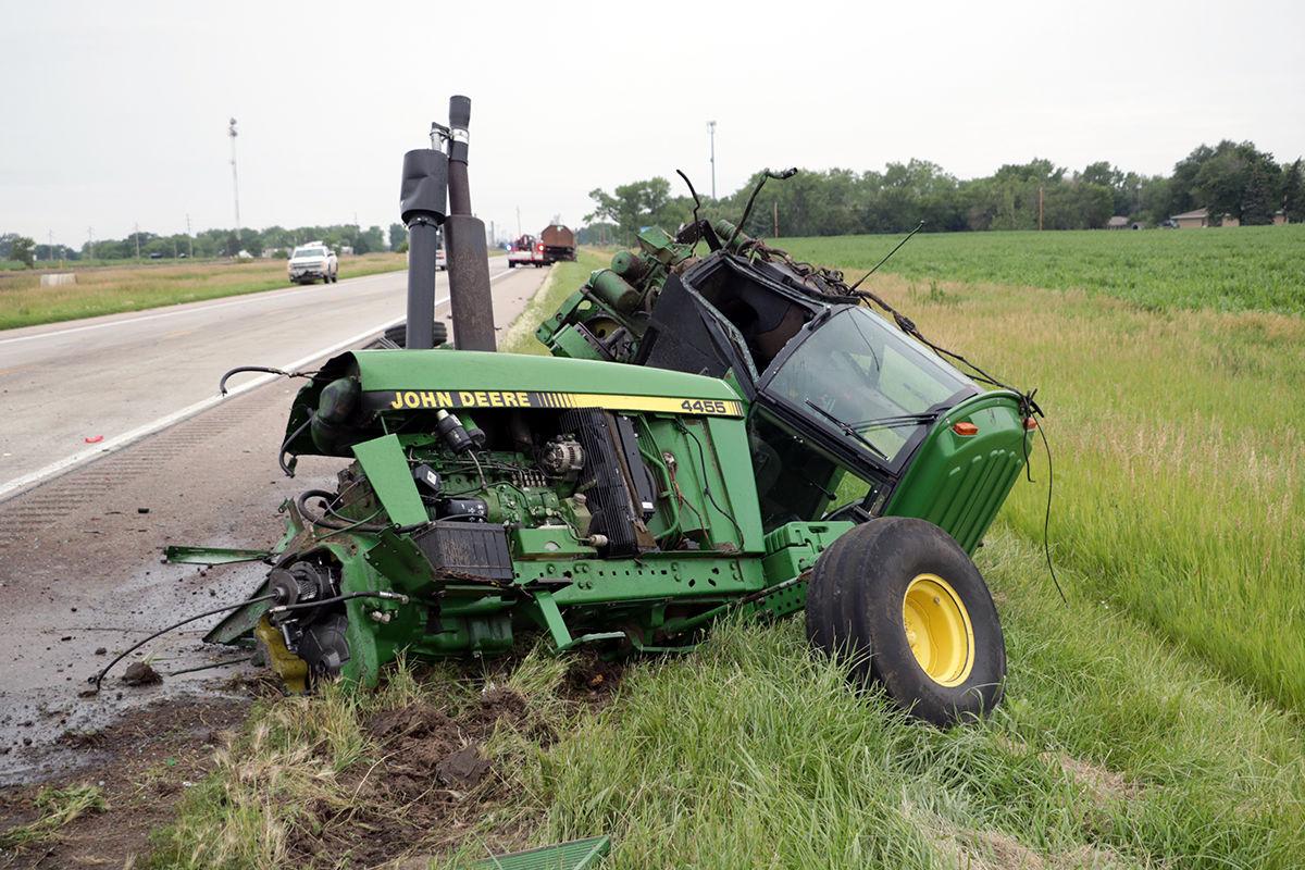 Tractor driver taken to hospital after collision with truck on Highway