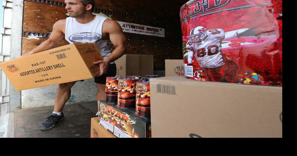 Map of firework stands in Kearney