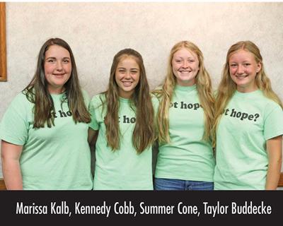 This month's Star Student Winners: Marissa Kalb, Kennedy Cobb, Summer Cone, Taylor Buddecke
