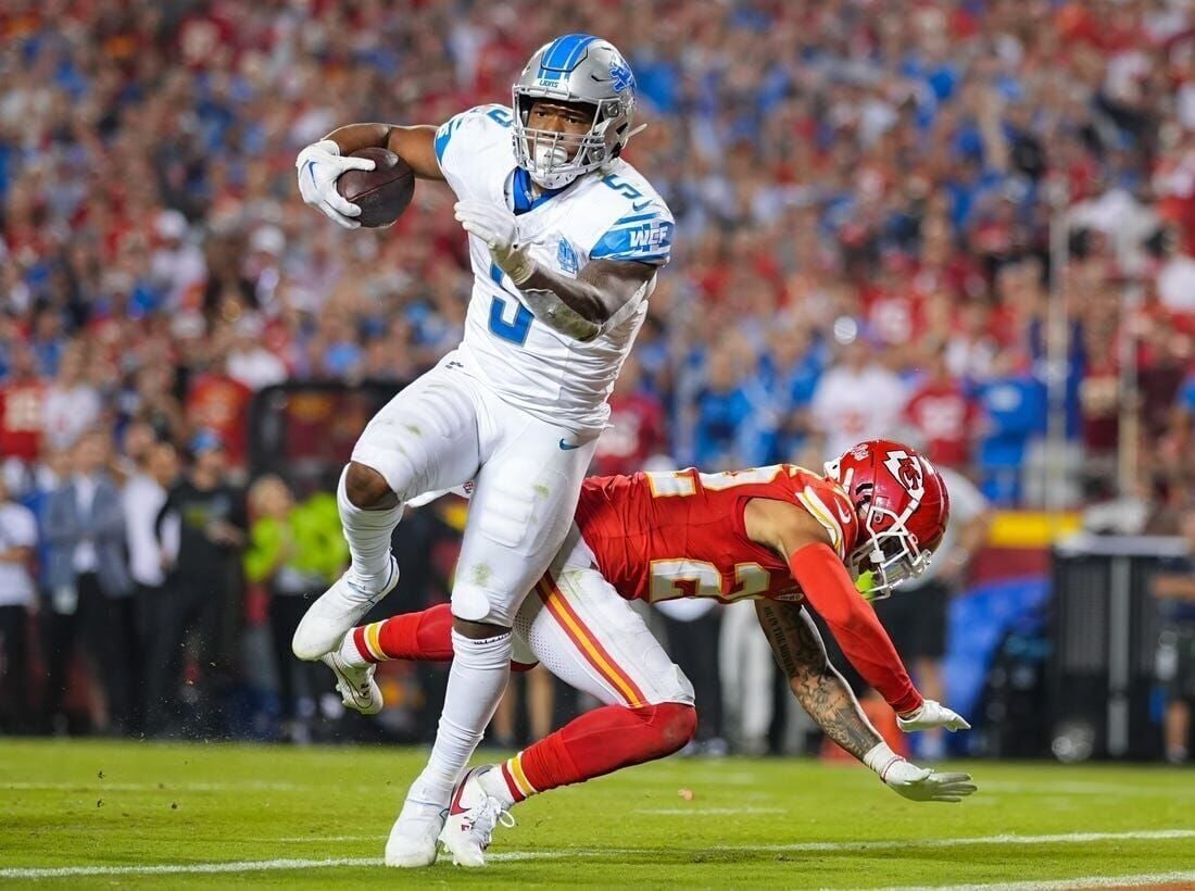 NFL Week 1 'TNF' Player Props: David Montgomery in Lions vs. Chiefs