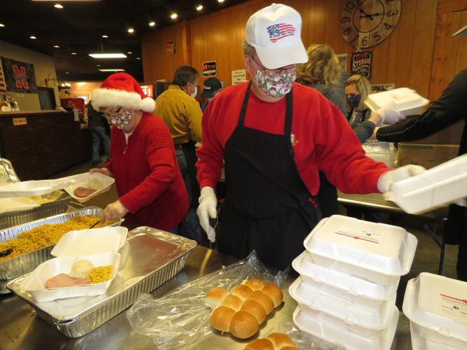 Free ham dinner on Christmas Day, provided by Hot Meals USA