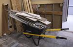 Wheelbarrow of debris