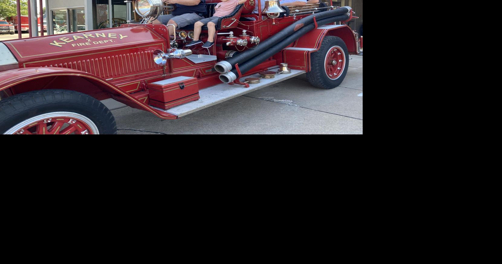 A hot ride in the Kearney Volunteer Fire Department's centuryold truck