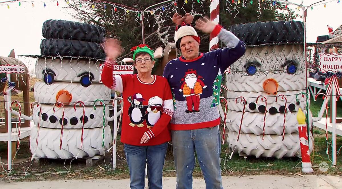 100 000 lights 90 inflatables and more nebraska couple abc christmas light fight