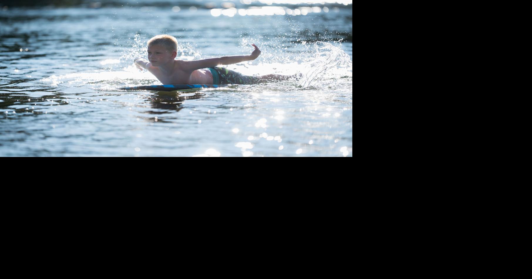 A dip in the lake