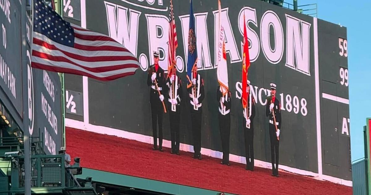 Local firefighters represent at Red Sox game